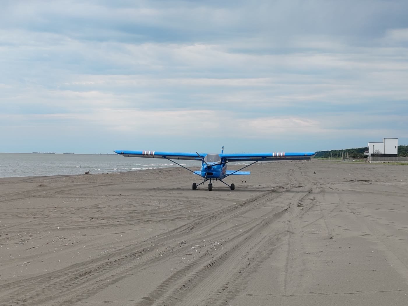AKA A32 aircraft by the coast