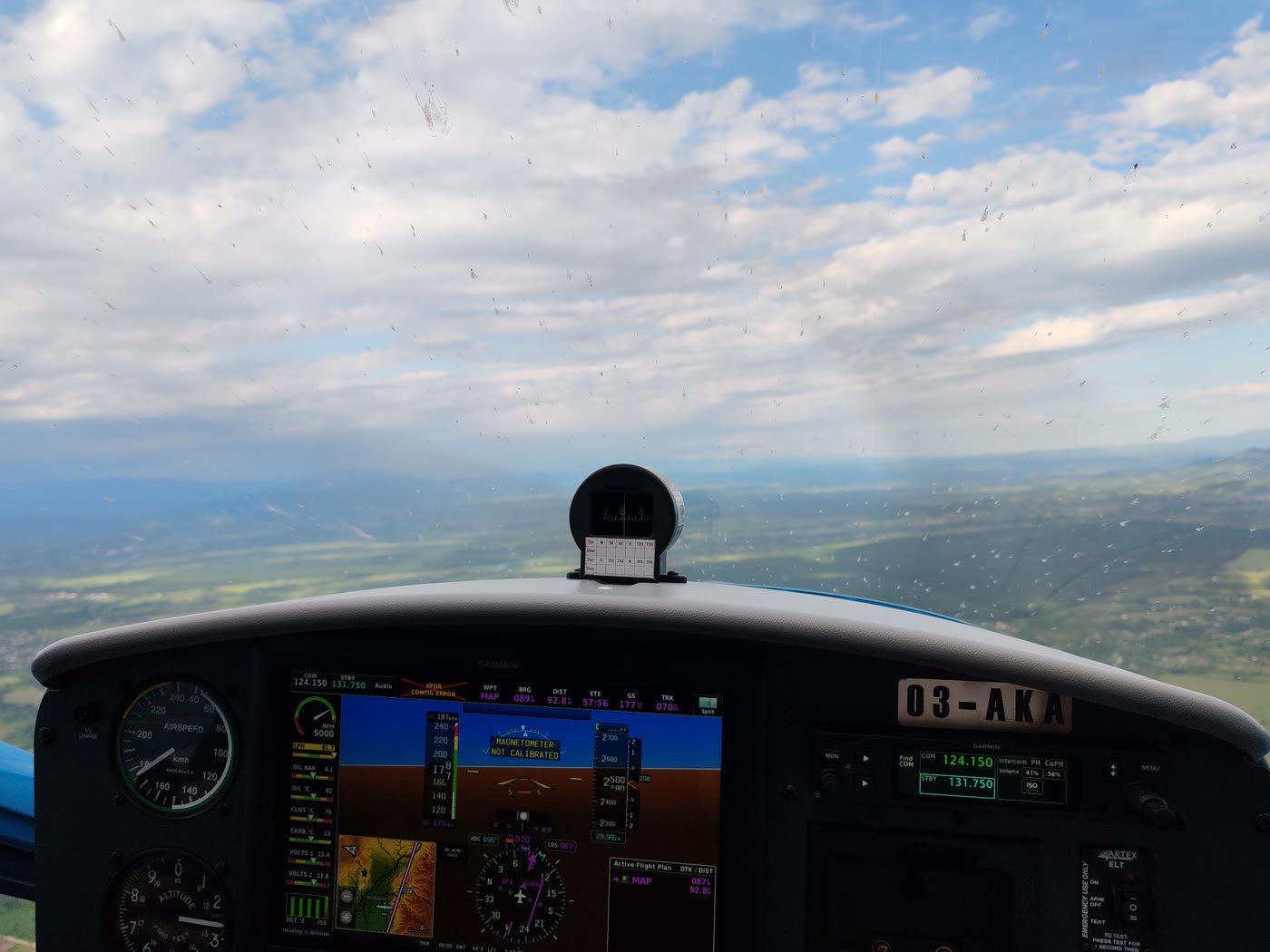 A32 cockpit in flight