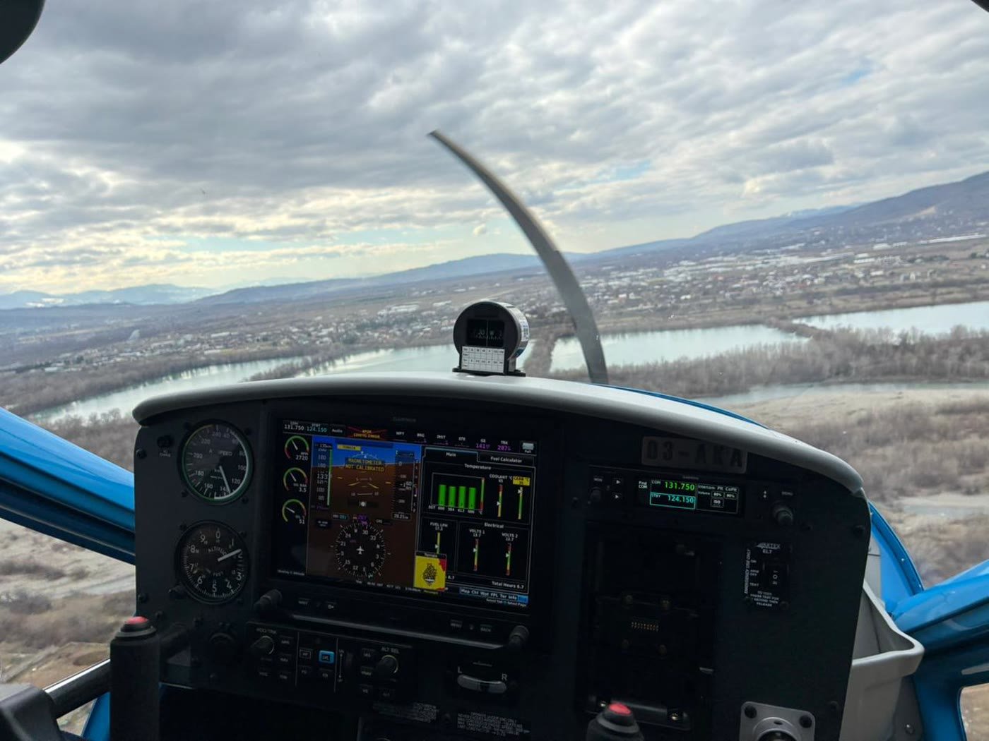 A32 cockpit view over Georgia